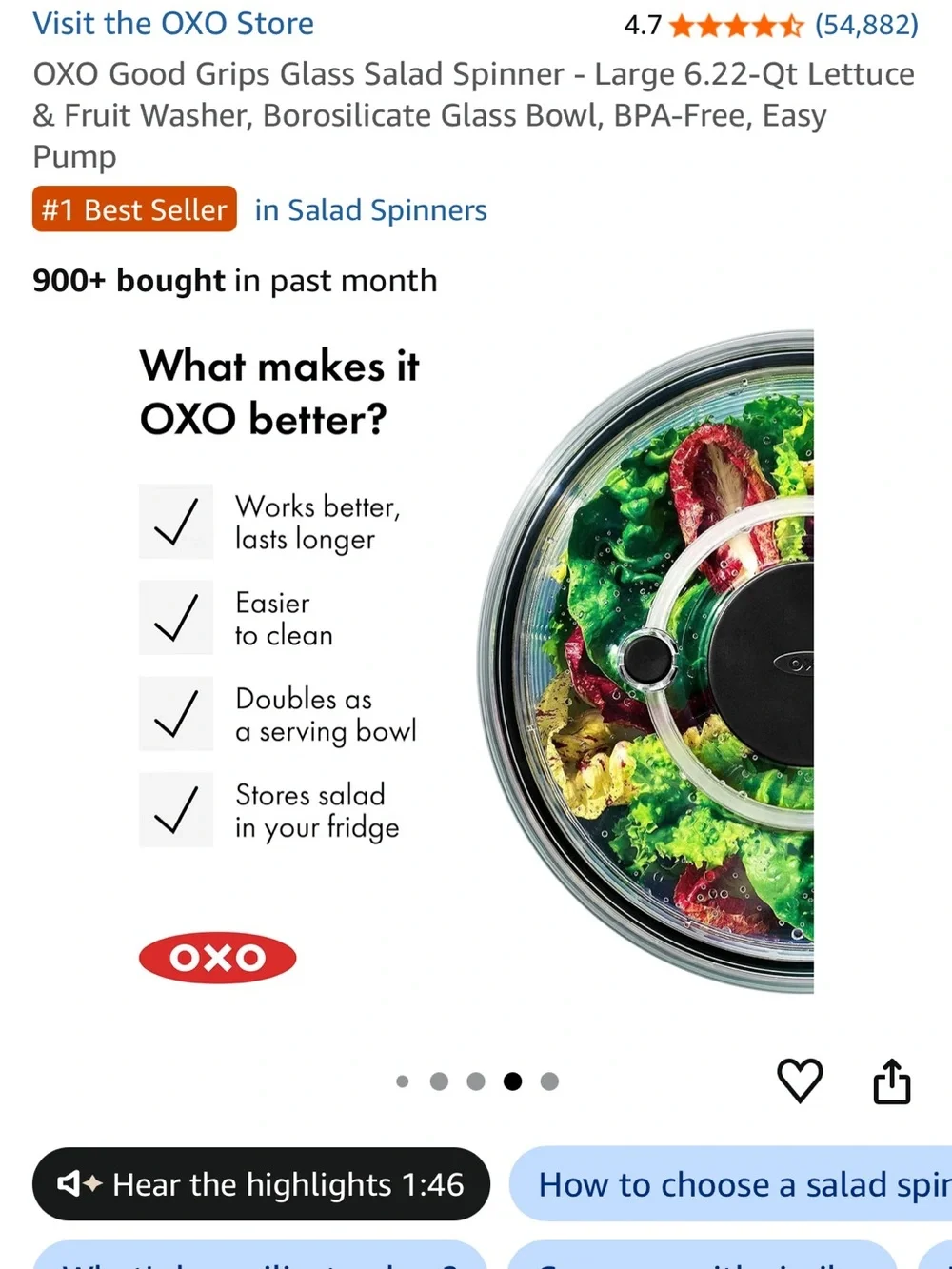 Oxo glass bowl